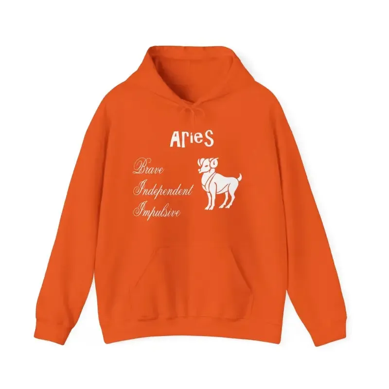 Aries Zodiac Sign Hooded Sweatshirt Unleash your Style