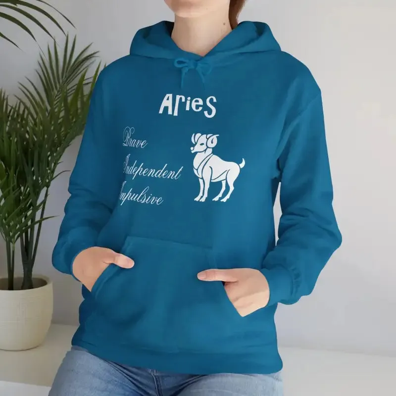 Aries Zodiac Sign Hooded Sweatshirt Unleash your Style