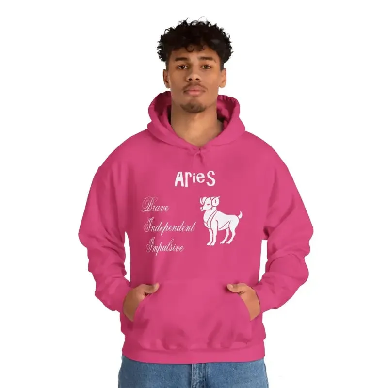 Aries Zodiac Sign Hooded Sweatshirt Unleash your Style