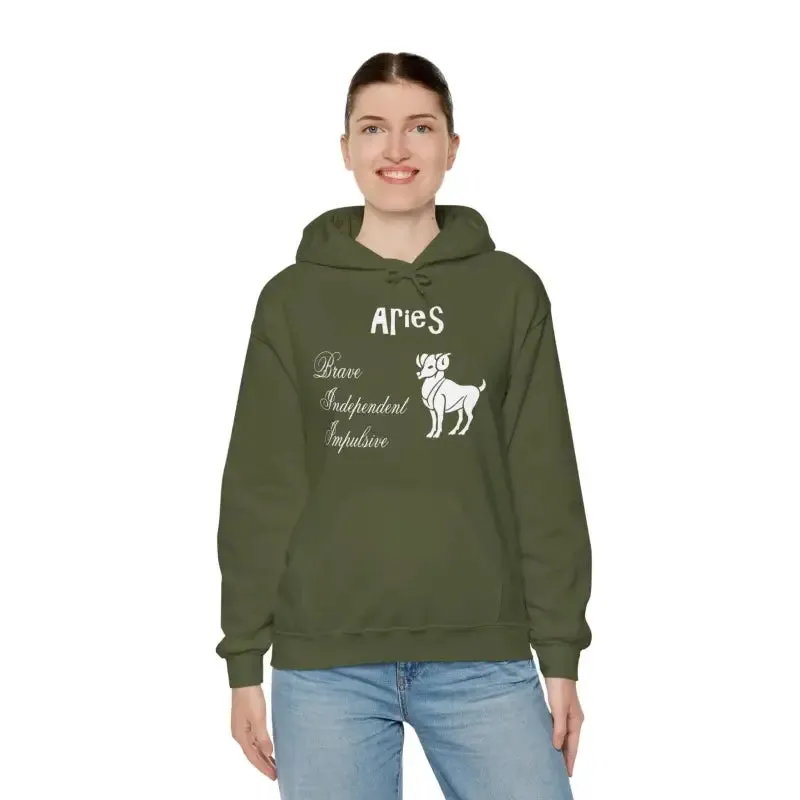 Aries Zodiac Sign Hooded Sweatshirt Unleash your Style