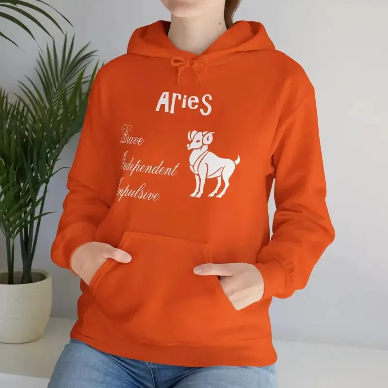 Aries Zodiac Sign Hooded Sweatshirt Unleash your Style