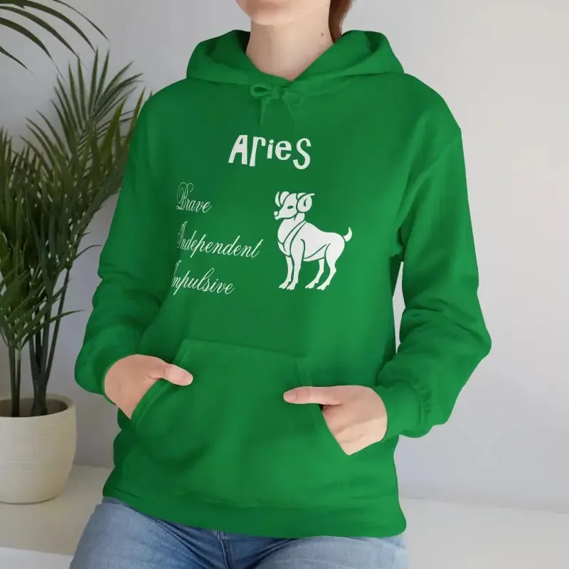 Aries Zodiac Sign Hooded Sweatshirt Unleash your Style