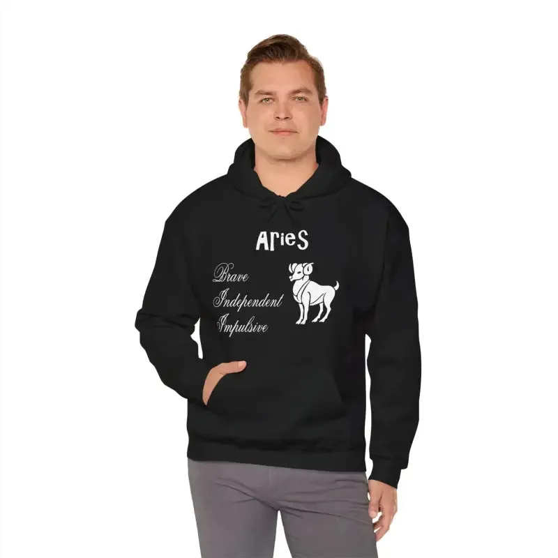 Aries Zodiac Sign Hooded Sweatshirt Unleash your Style