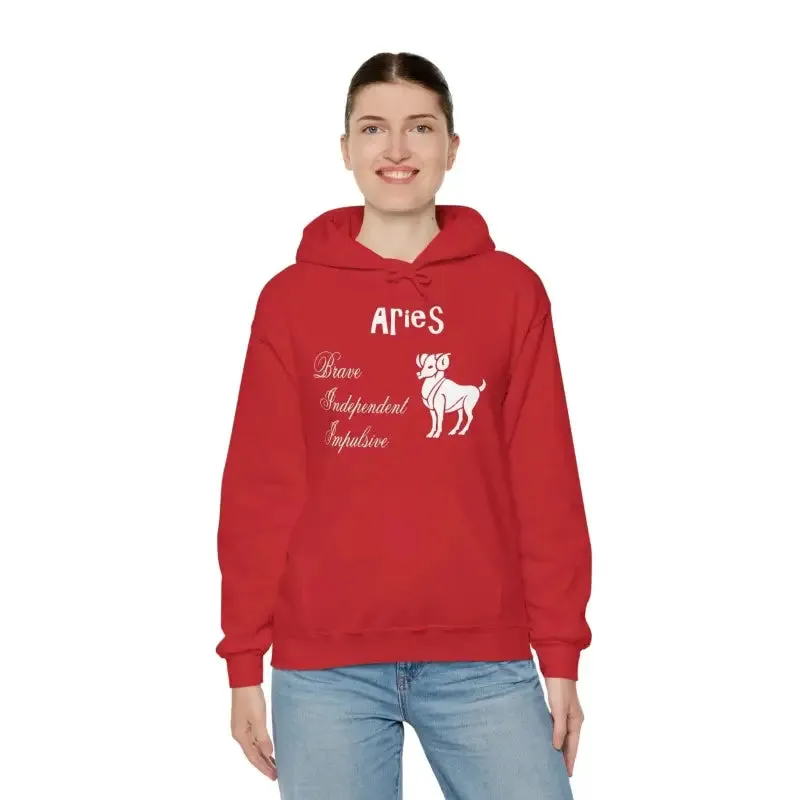 Aries Zodiac Sign Hooded Sweatshirt Unleash your Style