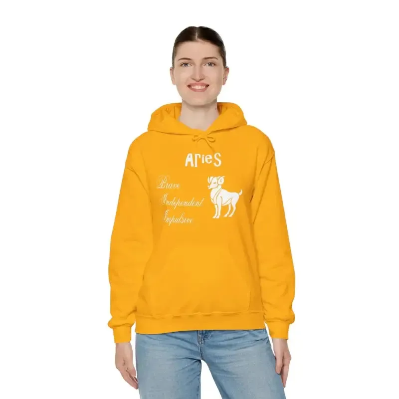Aries Zodiac Sign Hooded Sweatshirt Unleash your Style