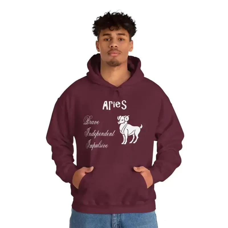 Aries Zodiac Sign Hooded Sweatshirt Unleash your Style