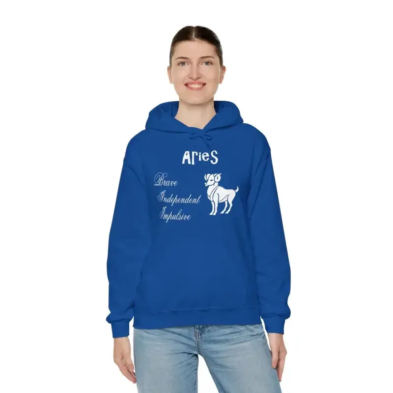 Aries Zodiac Sign Hooded Sweatshirt Unleash your Style