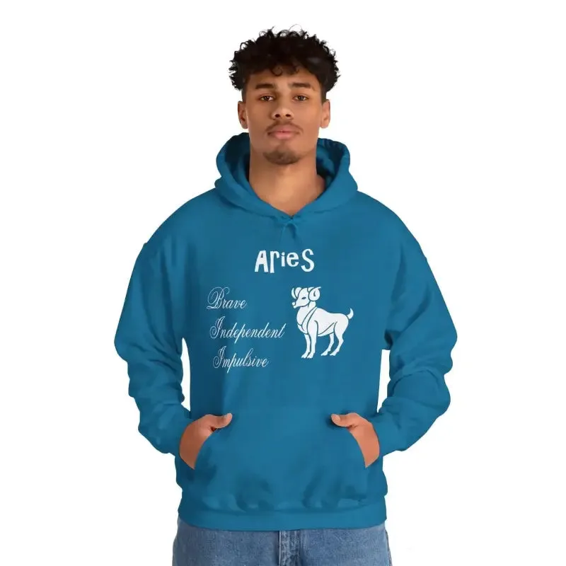 Aries Zodiac Sign Hooded Sweatshirt Unleash your Style