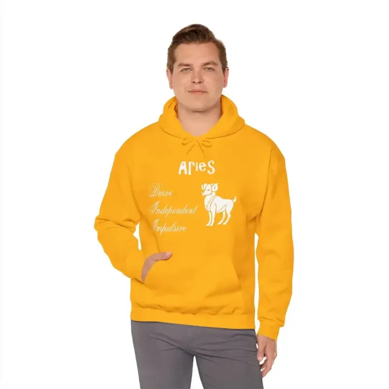 Aries Zodiac Sign Hooded Sweatshirt Unleash your Style