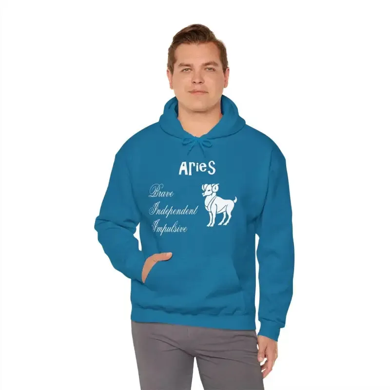 Aries Zodiac Sign Hooded Sweatshirt Unleash your Style