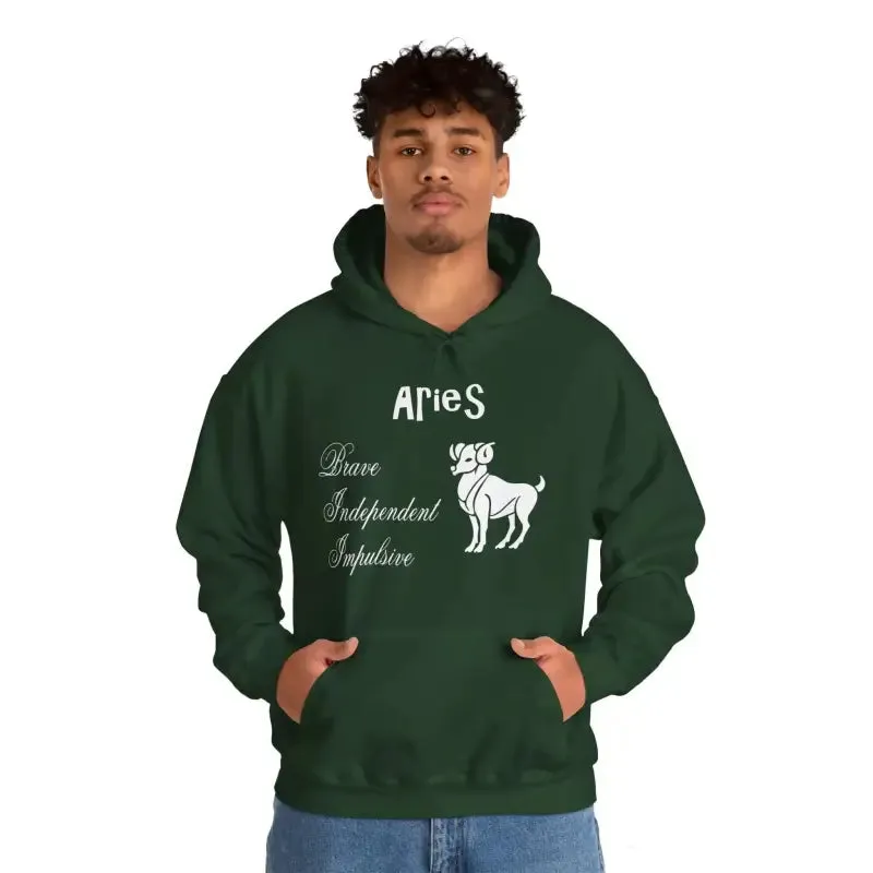 Aries Zodiac Sign Hooded Sweatshirt Unleash your Style