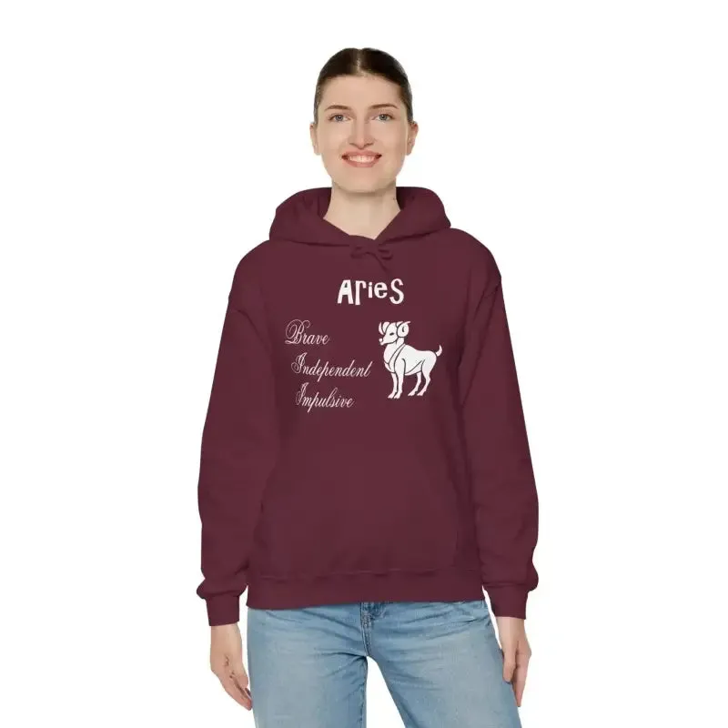 Aries Zodiac Sign Hooded Sweatshirt Unleash your Style