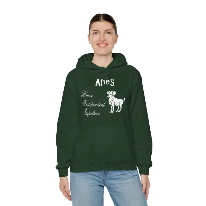 Aries Zodiac Sign Hooded Sweatshirt Unleash your Style
