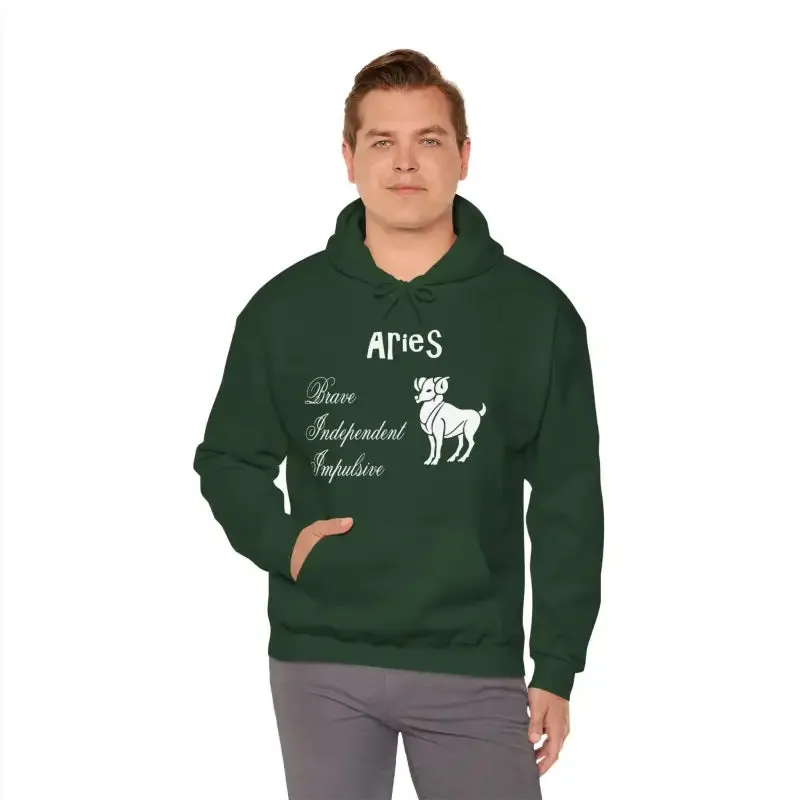 Aries Zodiac Sign Hooded Sweatshirt Unleash your Style