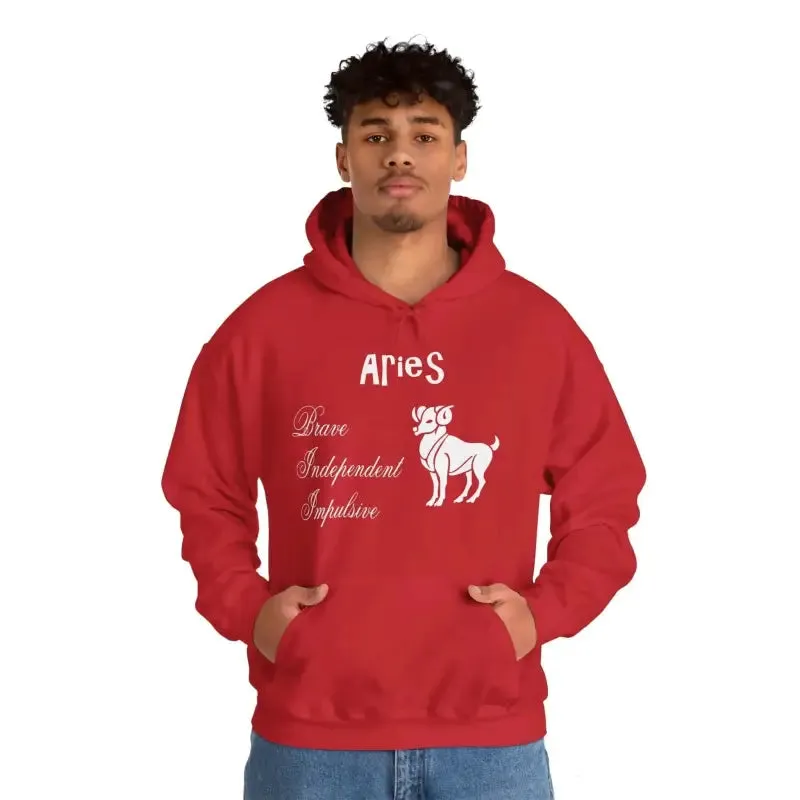 Aries Zodiac Sign Hooded Sweatshirt Unleash your Style