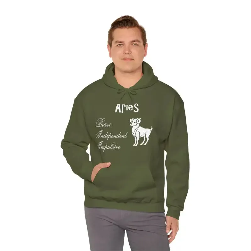 Aries Zodiac Sign Hooded Sweatshirt Unleash your Style
