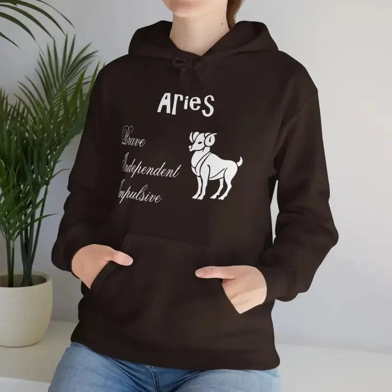 Aries Zodiac Sign Hooded Sweatshirt Unleash your Style
