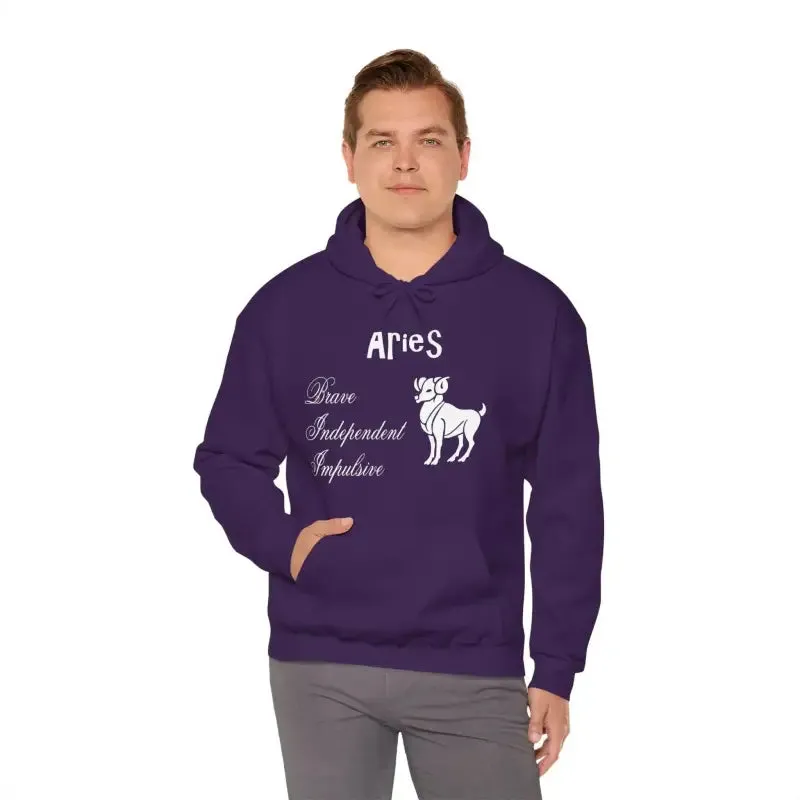 Aries Zodiac Sign Hooded Sweatshirt Unleash your Style