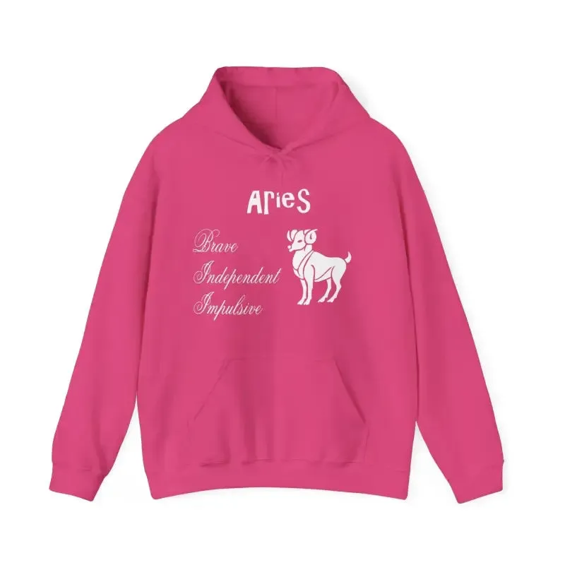 Aries Zodiac Sign Hooded Sweatshirt Unleash your Style