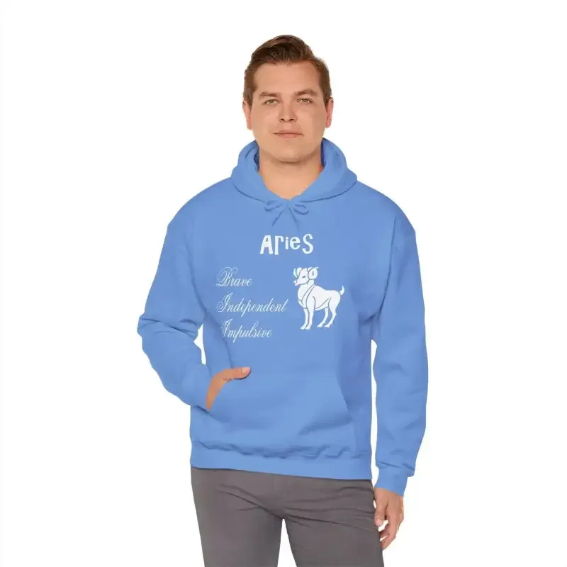 Aries Zodiac Sign Hooded Sweatshirt Unleash your Style