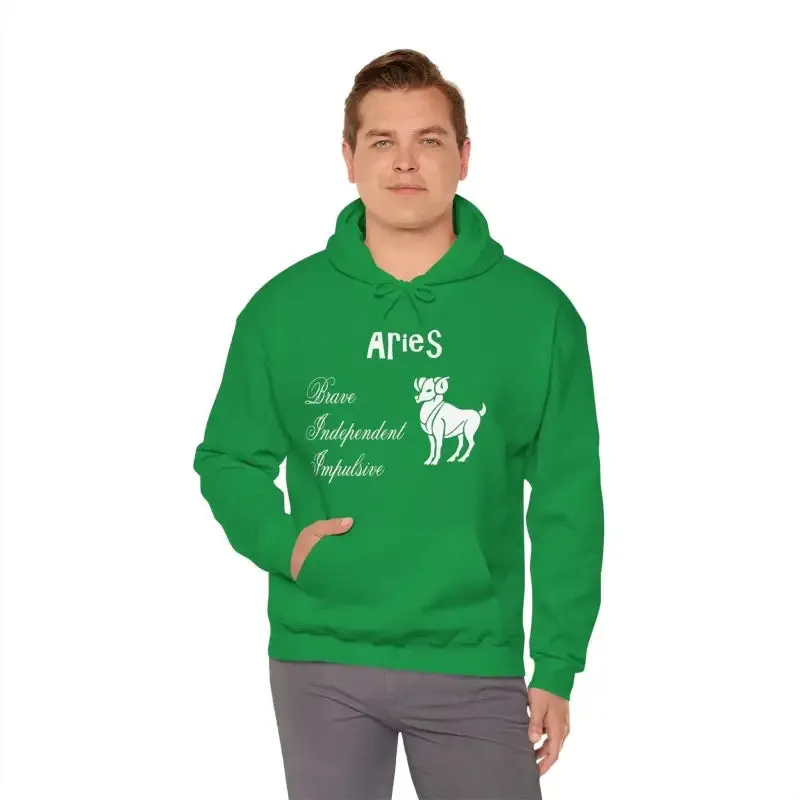 Aries Zodiac Sign Hooded Sweatshirt Unleash your Style