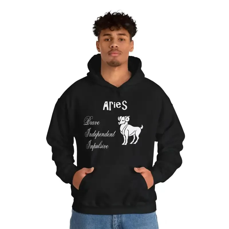 Aries Zodiac Sign Hooded Sweatshirt Unleash your Style
