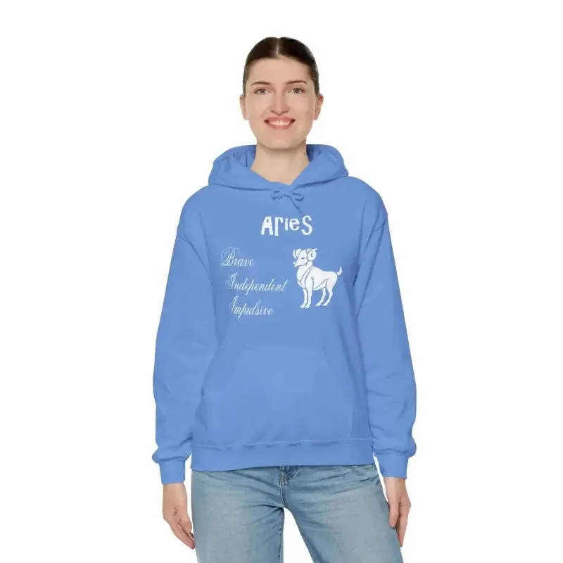 Aries Zodiac Sign Hooded Sweatshirt Unleash your Style