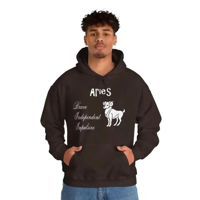 Aries Zodiac Sign Hooded Sweatshirt Unleash your Style