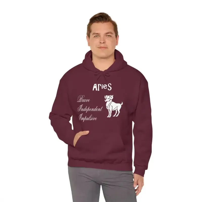 Aries Zodiac Sign Hooded Sweatshirt Unleash your Style