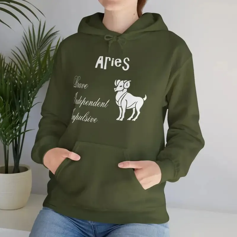 Aries Zodiac Sign Hooded Sweatshirt Unleash your Style