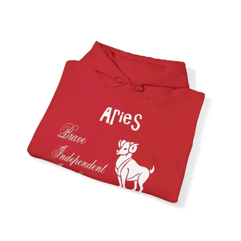 Aries Zodiac Sign Hooded Sweatshirt Unleash your Style