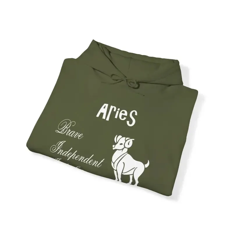 Aries Zodiac Sign Hooded Sweatshirt Unleash your Style