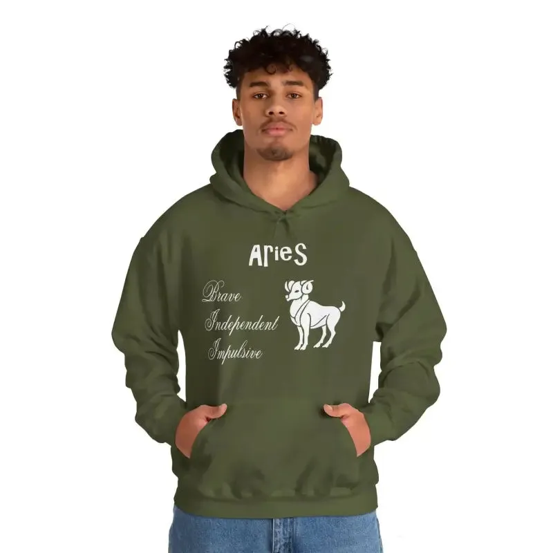 Aries Zodiac Sign Hooded Sweatshirt Unleash your Style