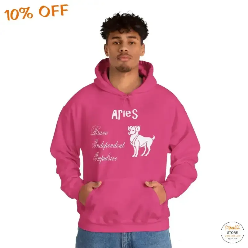 Aries Zodiac Sign Hooded Sweatshirt Unleash your Style
