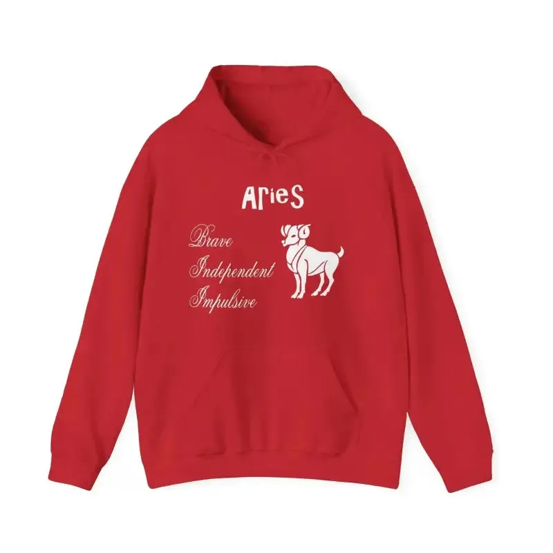 Aries Zodiac Sign Hooded Sweatshirt Unleash your Style