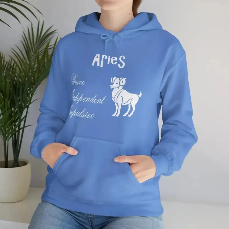 Aries Zodiac Sign Hooded Sweatshirt Unleash your Style