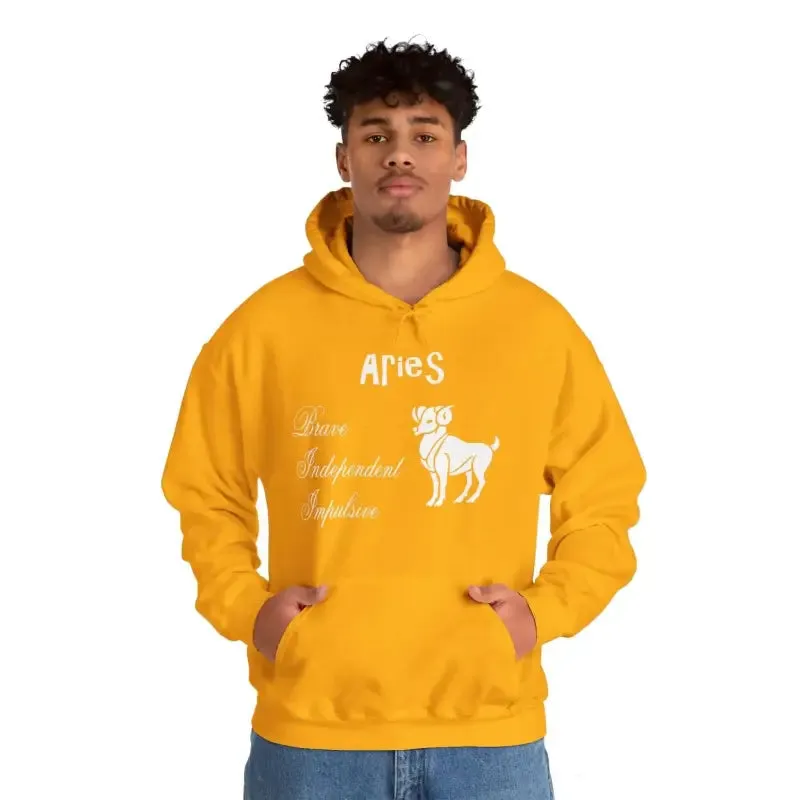 Aries Zodiac Sign Hooded Sweatshirt Unleash your Style