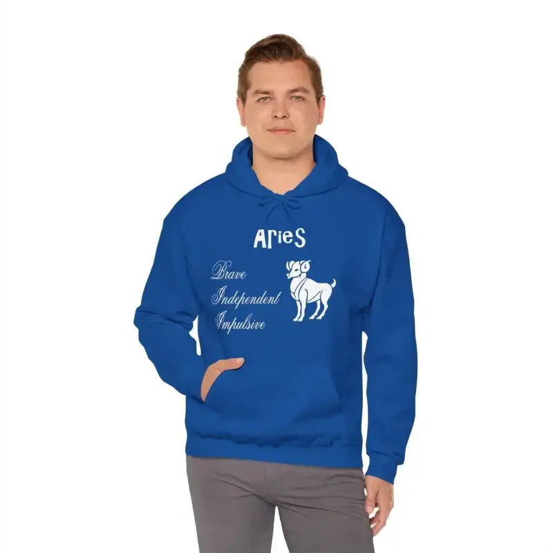 Aries Zodiac Sign Hooded Sweatshirt Unleash your Style