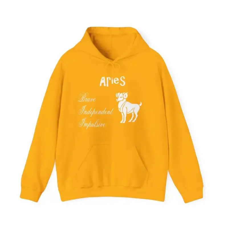 Aries Zodiac Sign Hooded Sweatshirt Unleash your Style