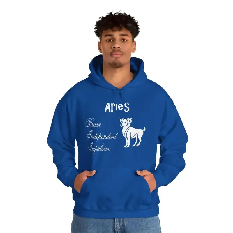 Aries Zodiac Sign Hooded Sweatshirt Unleash your Style