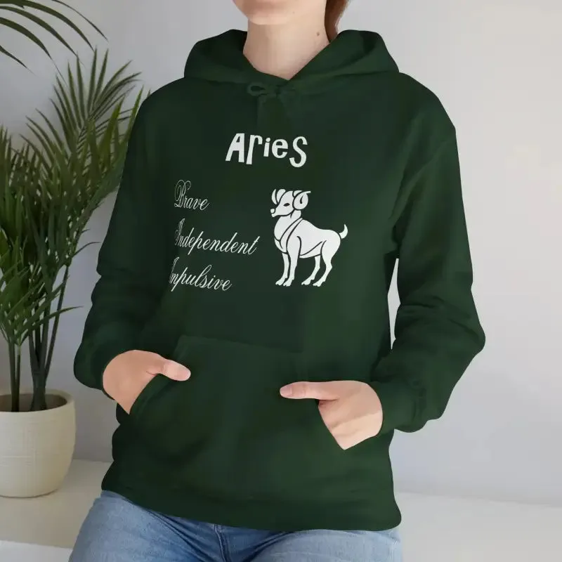 Aries Zodiac Sign Hooded Sweatshirt Unleash your Style