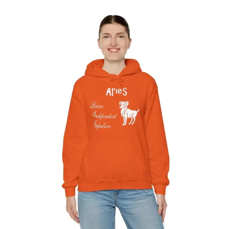 Aries Zodiac Sign Hooded Sweatshirt Unleash your Style