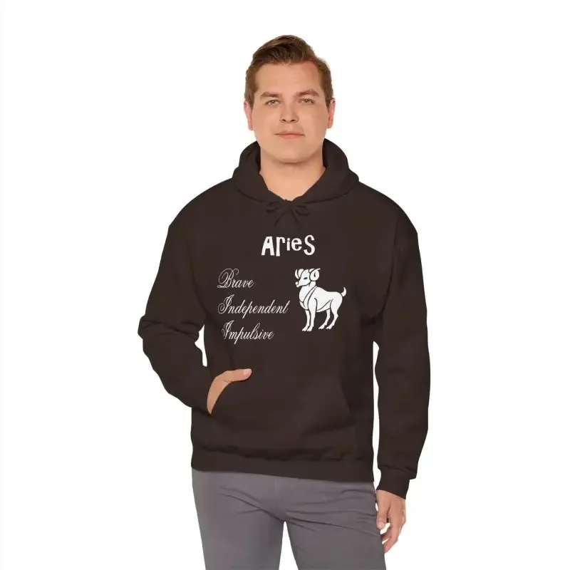 Aries Zodiac Sign Hooded Sweatshirt Unleash your Style
