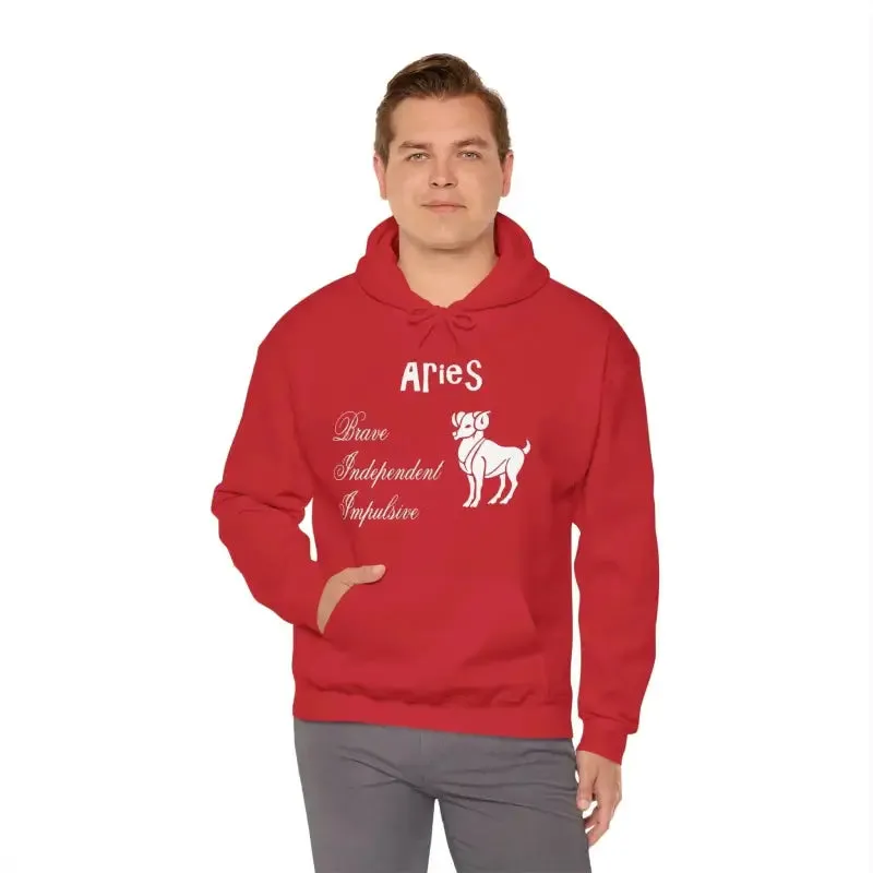 Aries Zodiac Sign Hooded Sweatshirt Unleash your Style