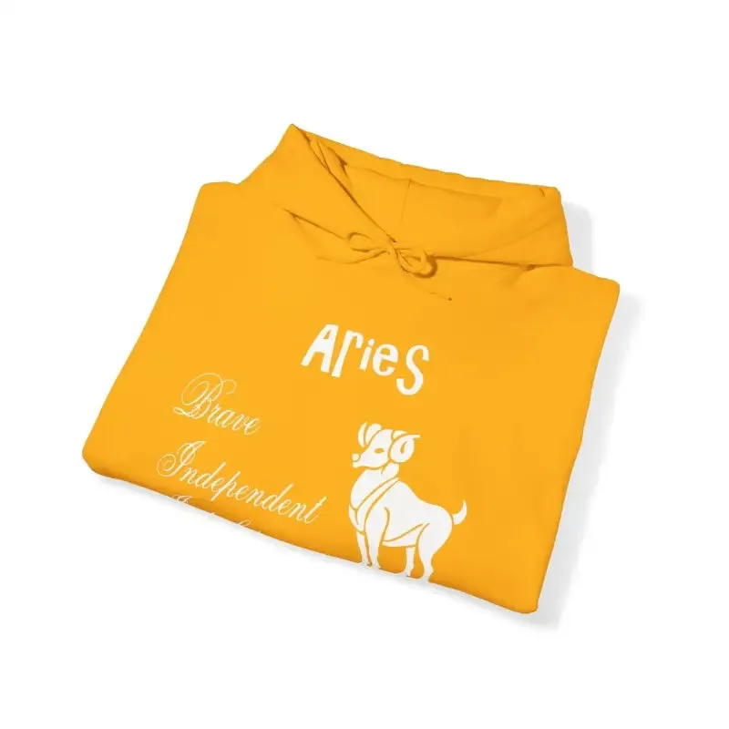 Aries Zodiac Sign Hooded Sweatshirt Unleash your Style