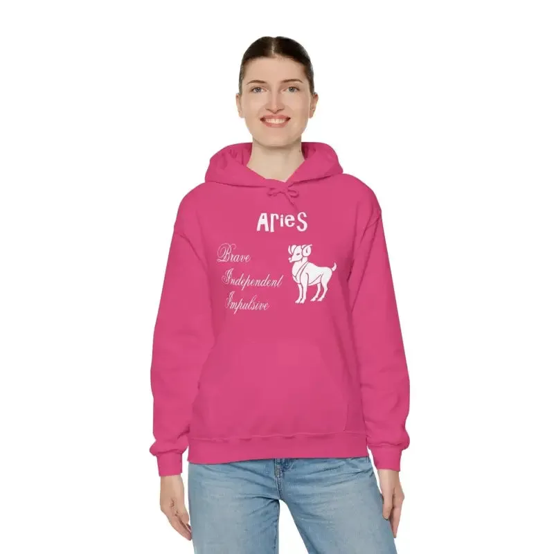 Aries Zodiac Sign Hooded Sweatshirt Unleash your Style