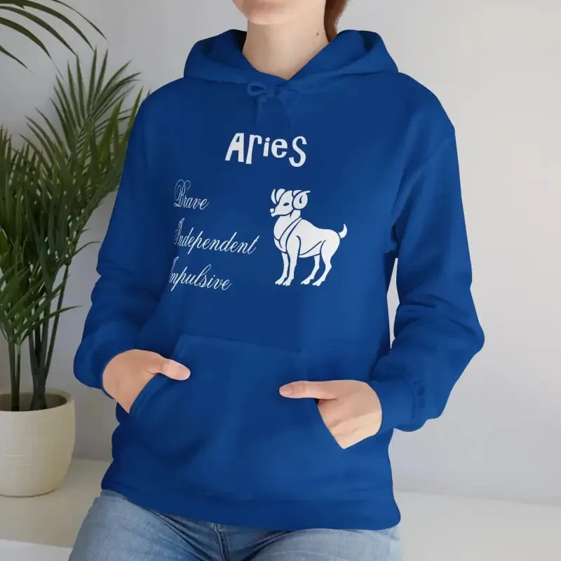 Aries Zodiac Sign Hooded Sweatshirt Unleash your Style