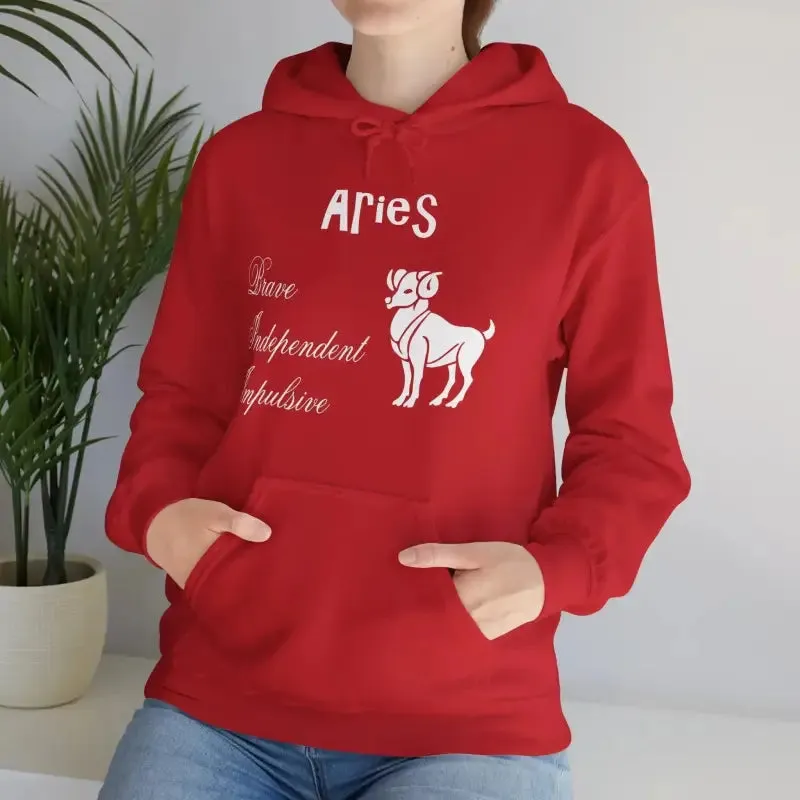 Aries Zodiac Sign Hooded Sweatshirt Unleash your Style