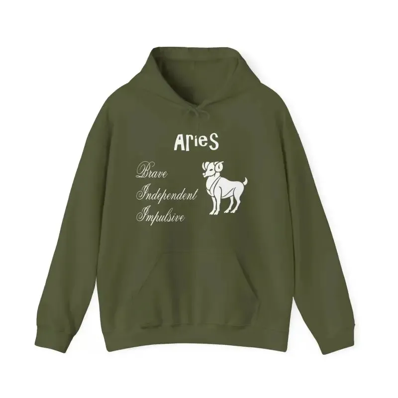 Aries Zodiac Sign Hooded Sweatshirt Unleash your Style