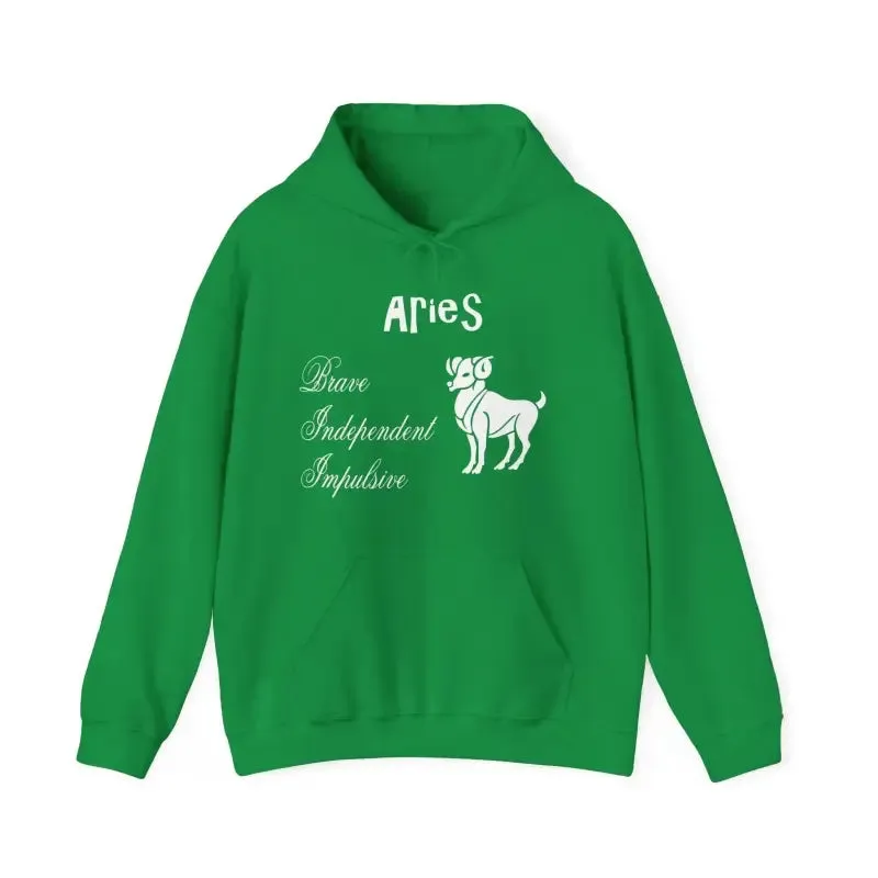 Aries Zodiac Sign Hooded Sweatshirt Unleash your Style